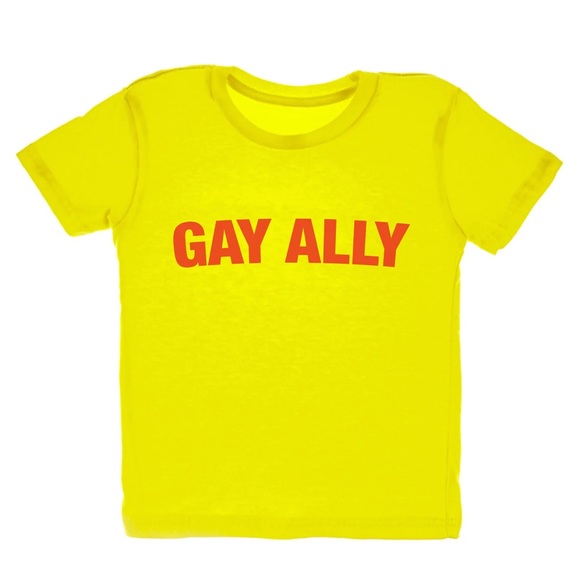 OGBFF - GAY ALLY Y2K BABY TEE - Picture 1 of 2